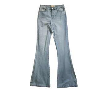 Altar'd State 5 pocket faded look flare jeans flower detail 70s retro size 28